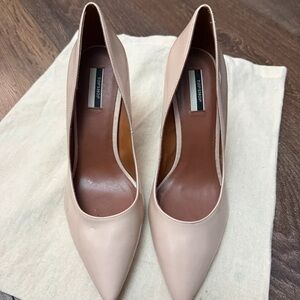 Topshop Beige Pointed Toe Heels